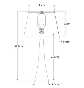 DOVER - Iron table lamp and linen shade by Visual Comfort Europe - view 3